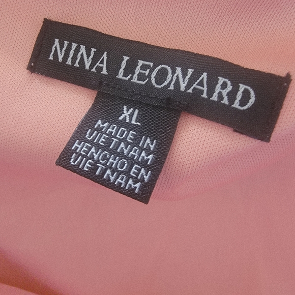 Nina Leonard Coral Sleeveless Dress - Picture 9 of 9